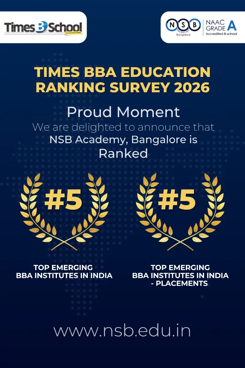 NSB Bangalore Top 5 Rankings in the Times BBA Education Ranking Survey 2026