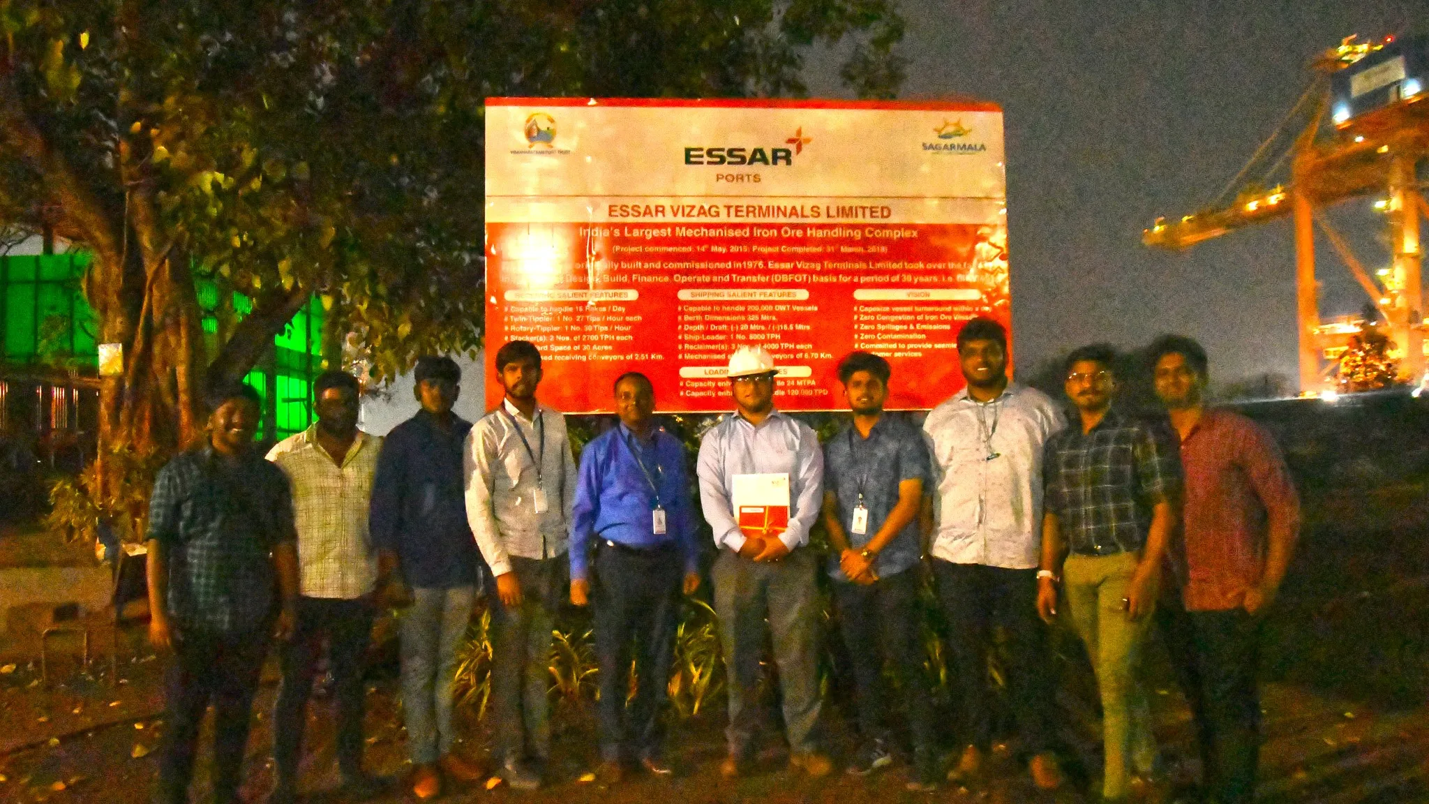 Industrial Visit to Essar Port, Andhra Pradesh
