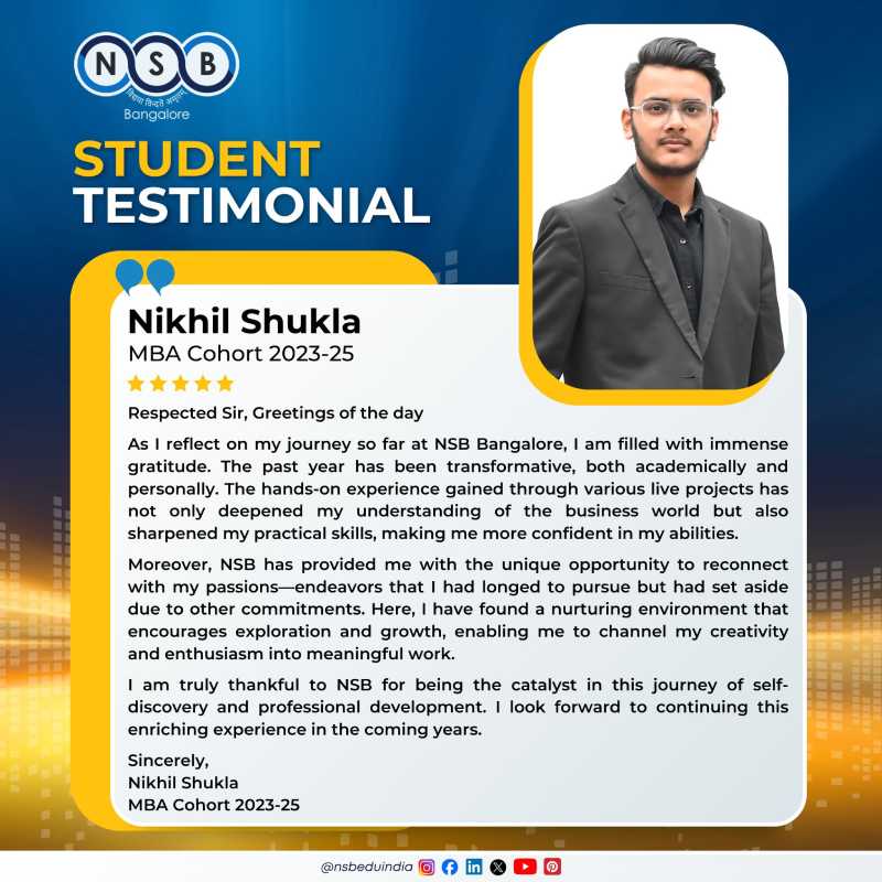 NSB MBA , Bangalore - News & Events 2024